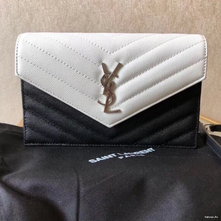 CHAIN MATELASSÉ CASSANDRE WALLET YSL 0808